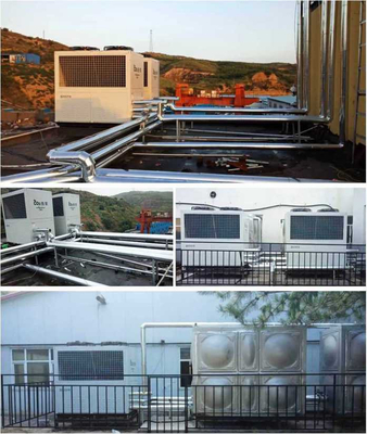 Máy bơm nhiệt không khí CO2 R744 160kW Thương mại để sưởi ấm Làm mát nước nóng