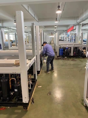 Máy bơm nhiệt biến tầng tần số biến đổi nhiệt độ thấp 52Kw R410A cho lò sát sinh