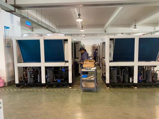 Máy bơm nhiệt biến tầng tần số biến đổi nhiệt độ thấp 52Kw R410A cho lò sát sinh