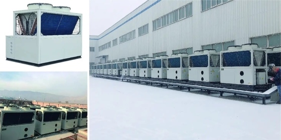 Máy bơm nhiệt nguồn nước CO2 160Kw cho hệ thống sưởi và nước nóng của trường đại học